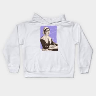 American Poet Anne Bradstreet illustration Kids Hoodie